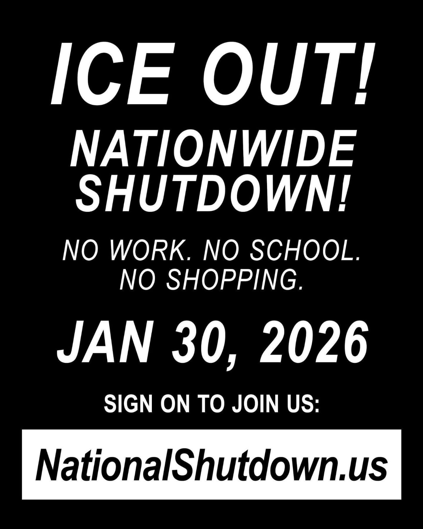 Repost from @thegeneralstrikeus
&bull;
GSUS supports coordinated one day shutdowns as moments of collective refusal and political education.

We must innerstand ICE is not an aberration it is an essential arm of a system that disciplines labor, enfor