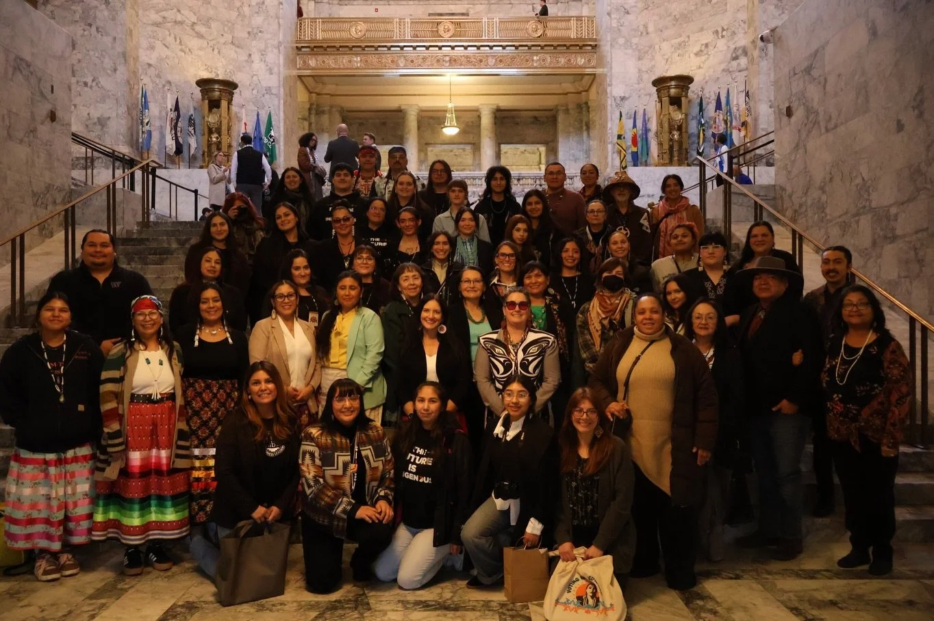 Grateful to stand alongside so many advocates at Native Advocacy Day 2026 and for the opportunity to speak with @senclaudiakauffman about SB 5247 and the return of the Naselle Youth Camp to the Chinook Indian Nation. 

repost @nativevotewashington 
N