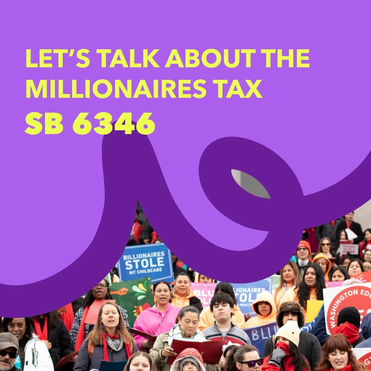 Repost from @fusewa
&bull;
The Millionaires Tax would raise $$ for schools, health care, and put more money back in the pockets of working people; all by making the wealthy few pay more of what they owe in taxes.

The MAGA GOP and their wealthy backe