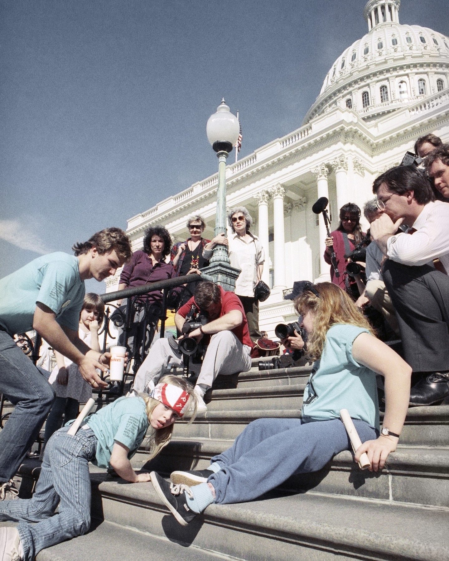 Repost from @workingclasshistory
&bull;
On this day, 12 March 1990, dozens of disabled people descended on the US Capitol and carried out a protest which became known as the Capitol Crawl. Participants were protesting against the stalling of a propos