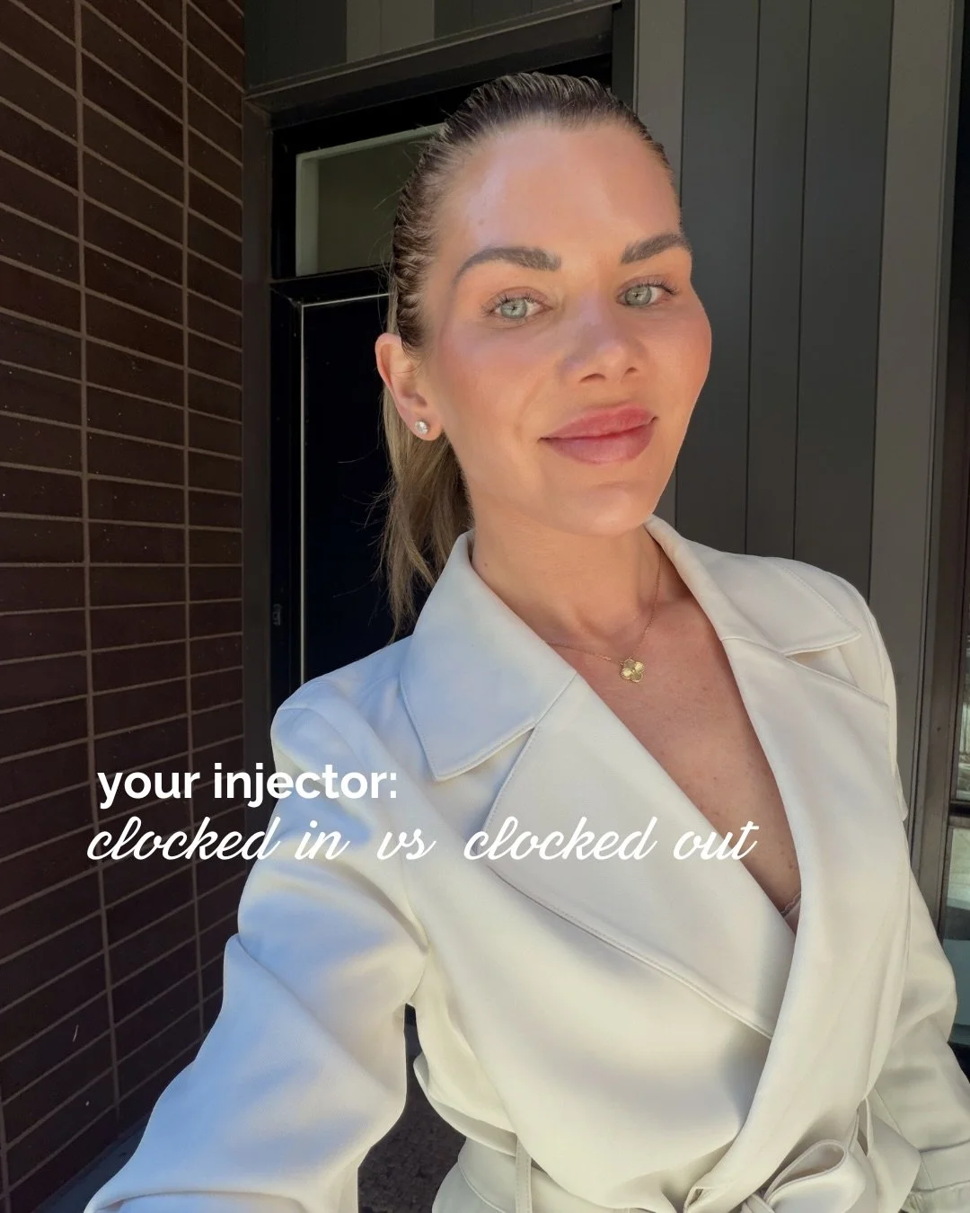 clocked in: 💉👄👩🏼&zwj;⚕️📚📲 vs clocked out: 🐶💐🌞☕️💅🏻

#nurseinjector #aesthetics #antiaging