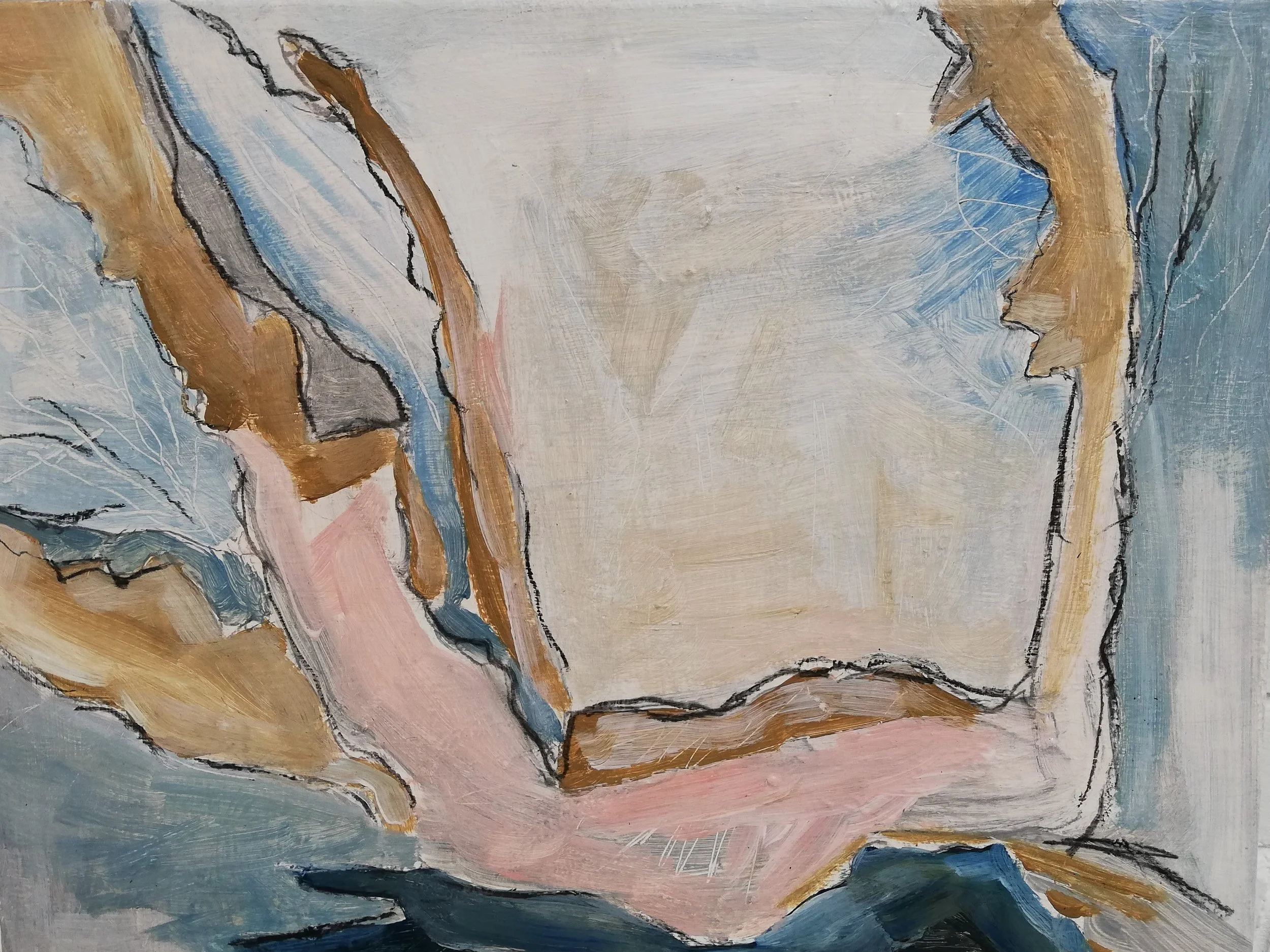 SOLD Another Time Another Place, 2020, Acrylic on canvas, H46xW36cm