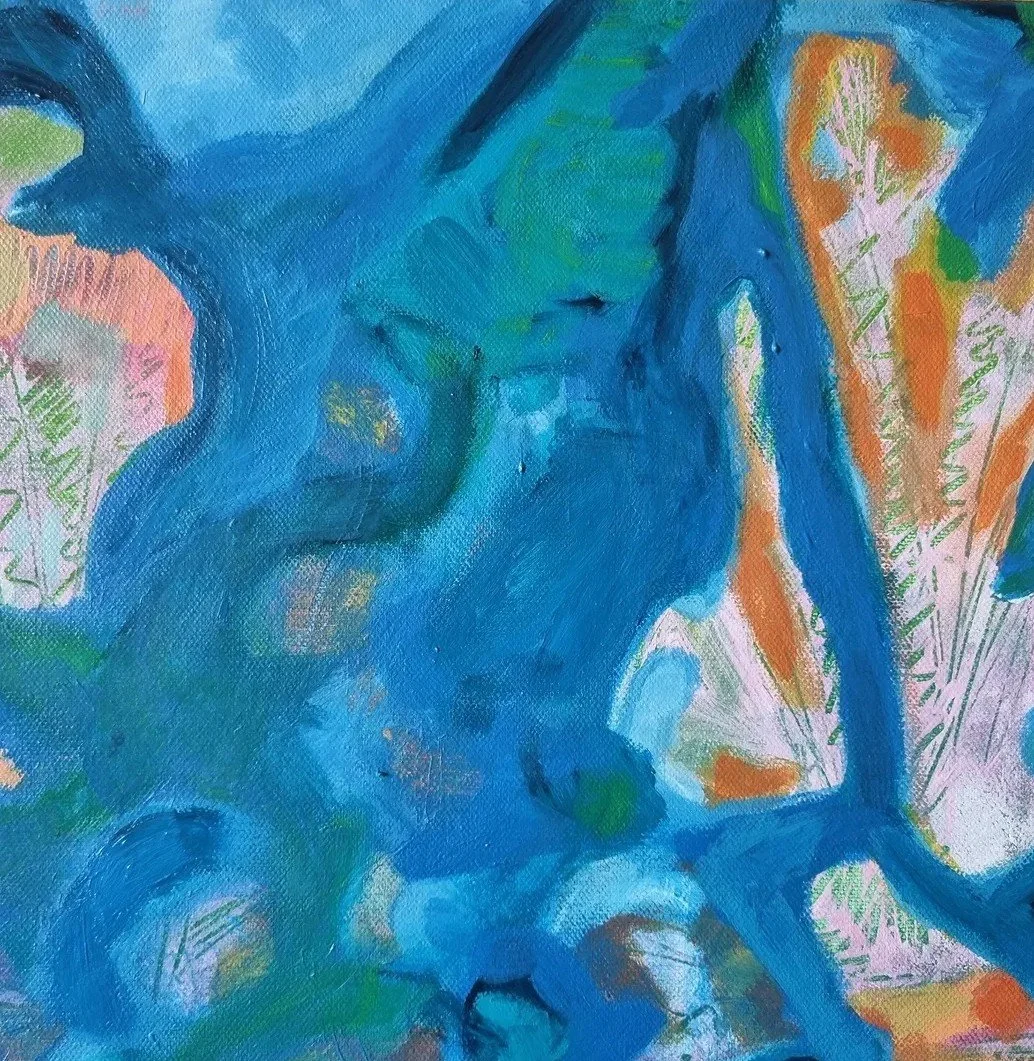 Coral Life, 2025, Acrylic on Canvas, H40cm x W50cm x D4cm 

