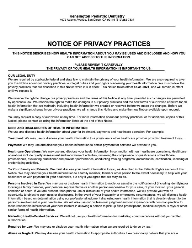 HIPAA Form KPD