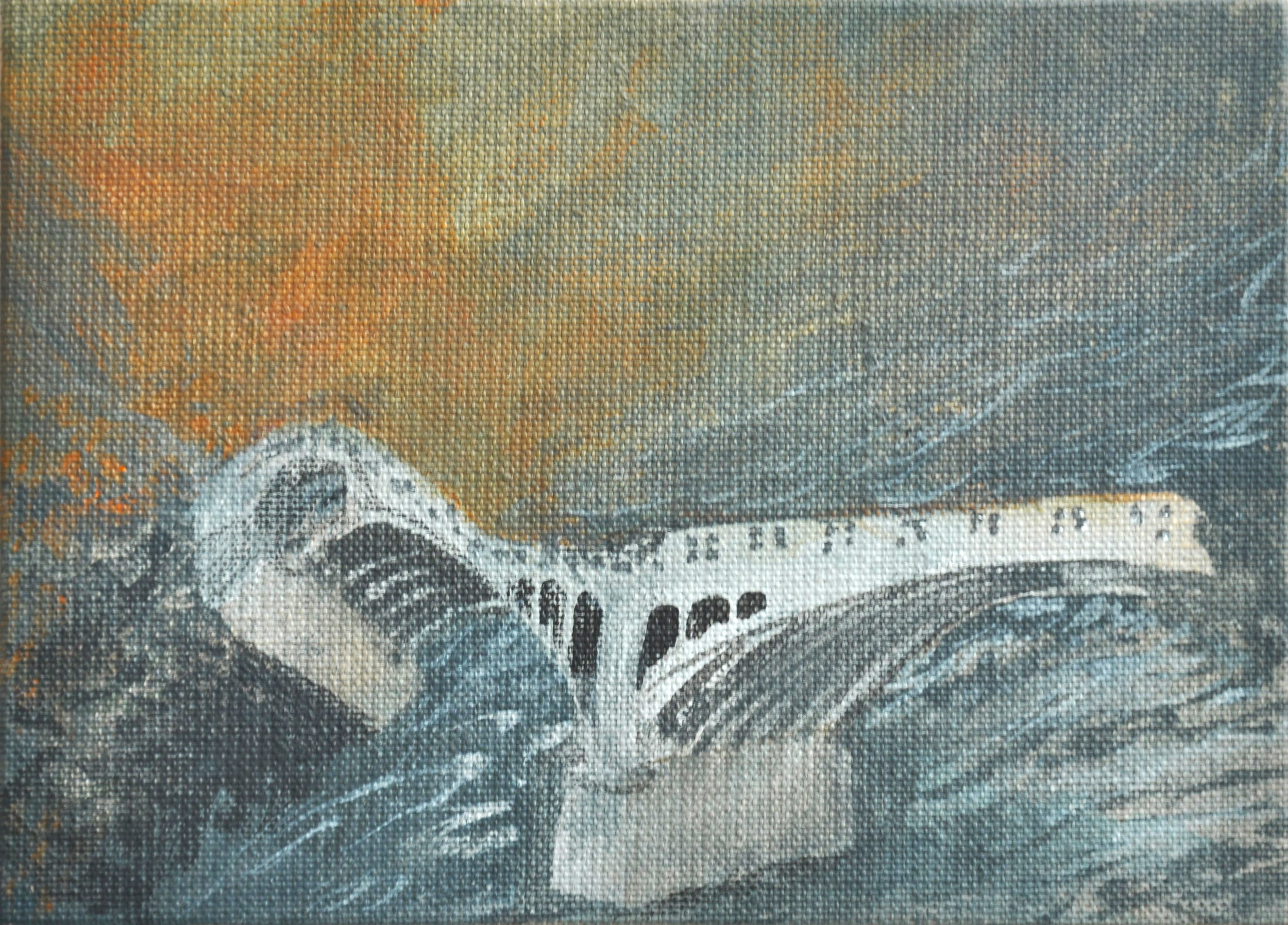 Unnatural history / Gilgit - Acrylic on linen 13cmx9cm