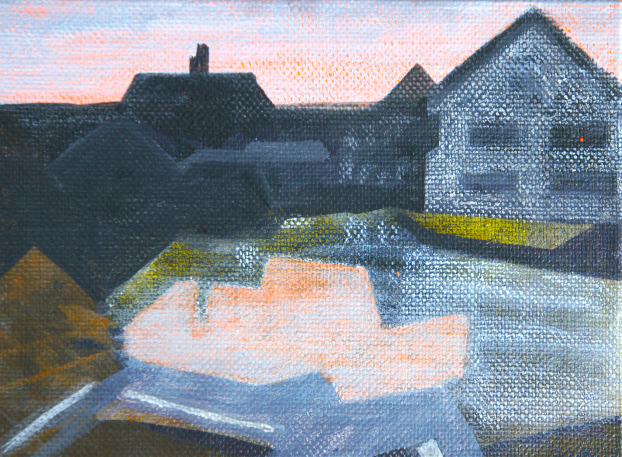 Unnatural history / Northern Rhine - Acrylic on linen 13cmx9cm