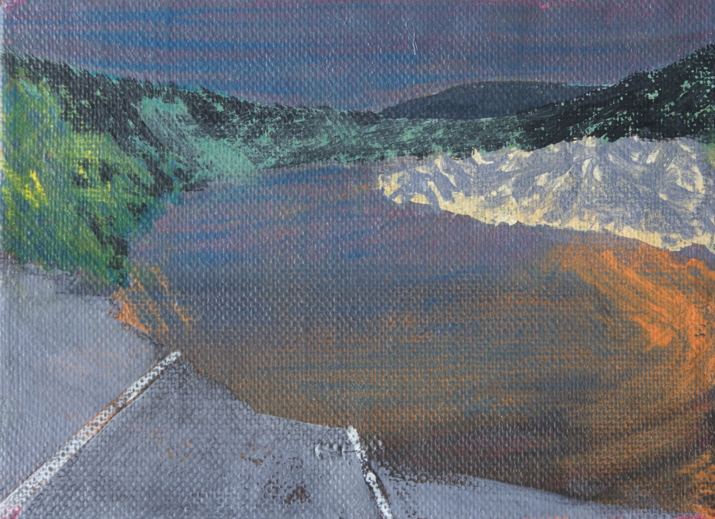 Unnatural history / Emiglia Romana - Acrylic on linen 13cmx9cm