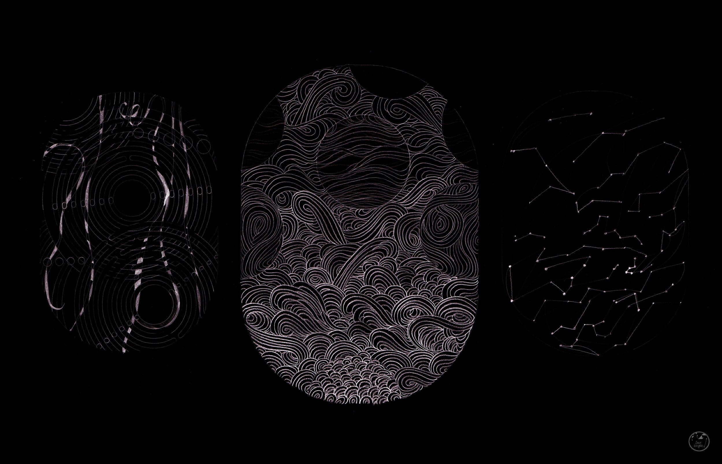 Gravity - air - dance with digital inversion 60cmx42cm - Seattle 2025