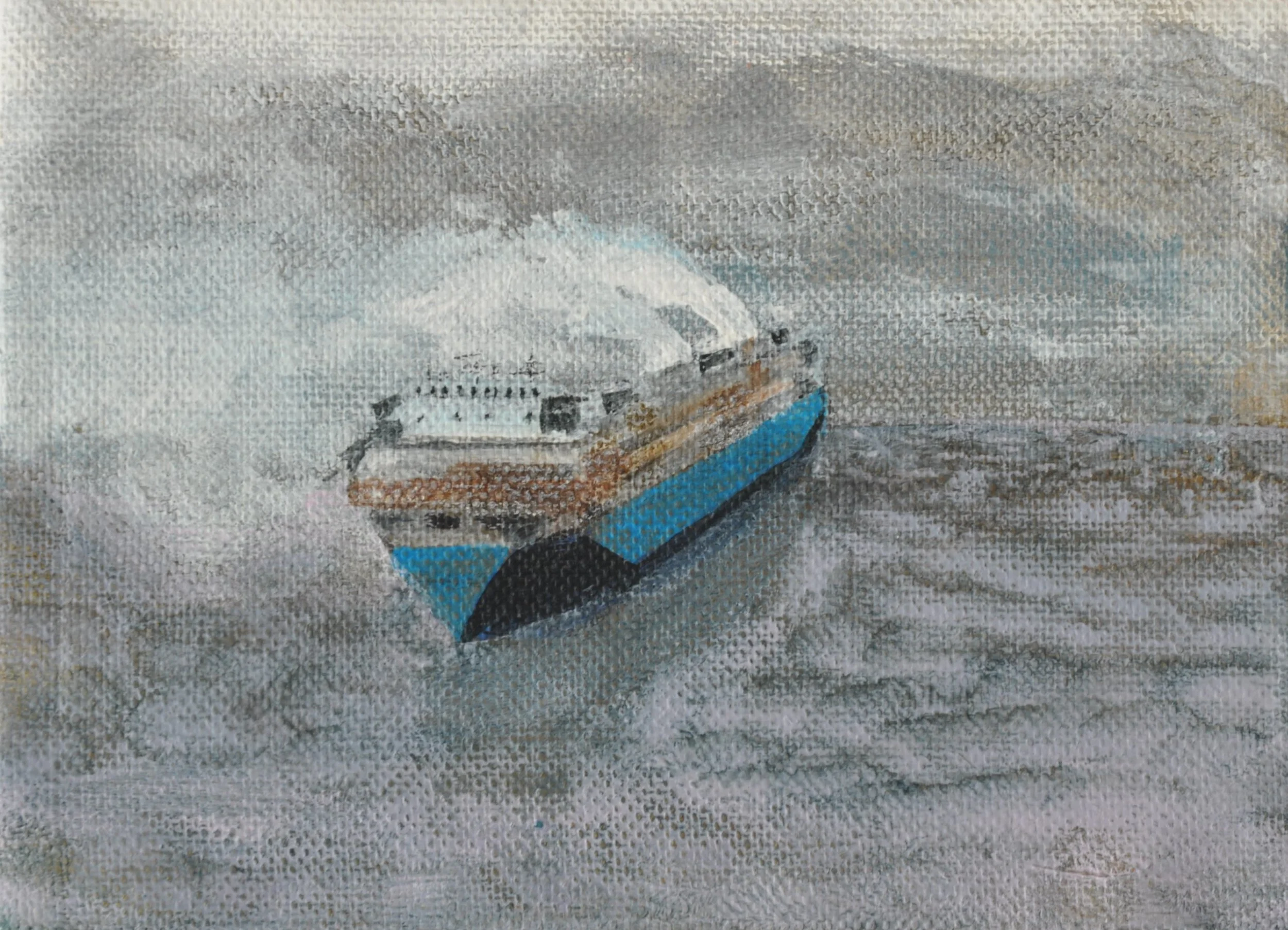 Unnatural history / Felicity Ace - Azores - Acrylic on linen 13cmx9cm