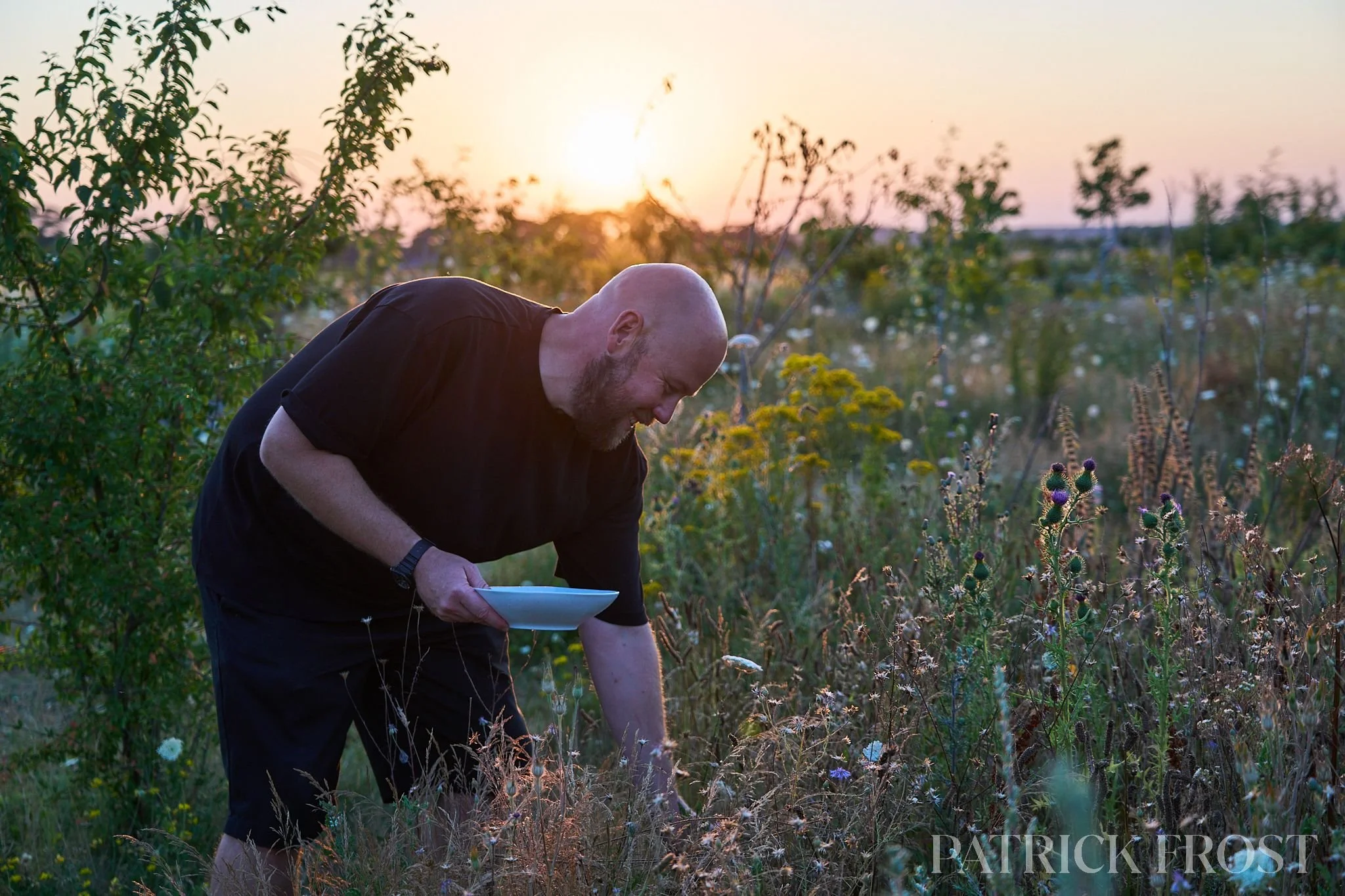 Nick picking herbs