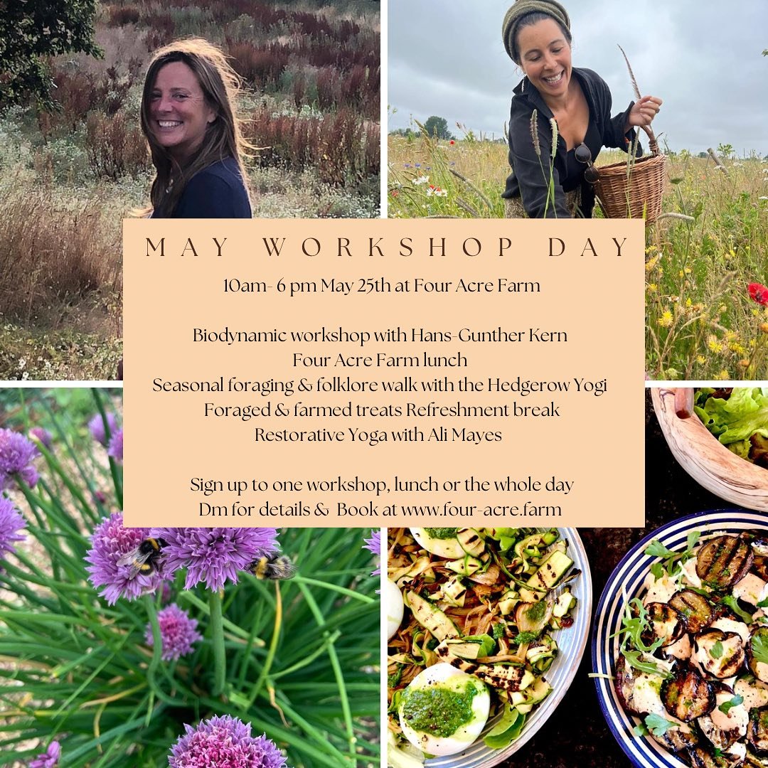 Save the date. Tickets coming to website soon! DM for more info @flourish.outside @the_hedgerow_yogi  whole day of fun or just join for a single workshop, two or even just for lunch and a look round the farm 🙏🏼💚