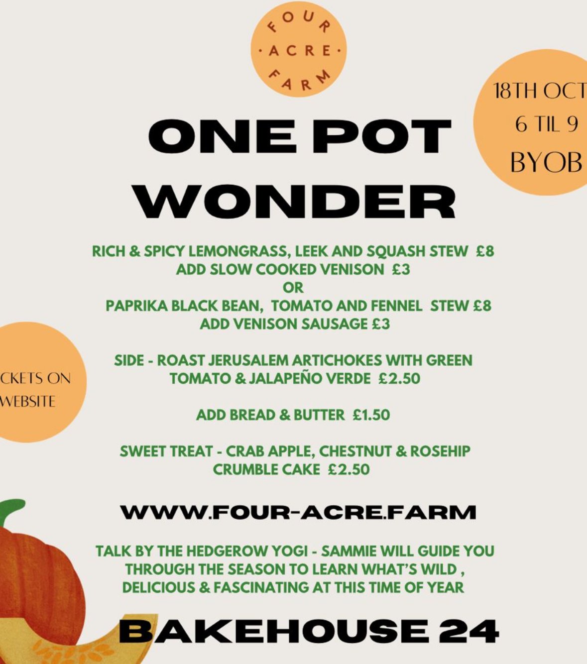 One pot wonder pop up at Bakehouse 24