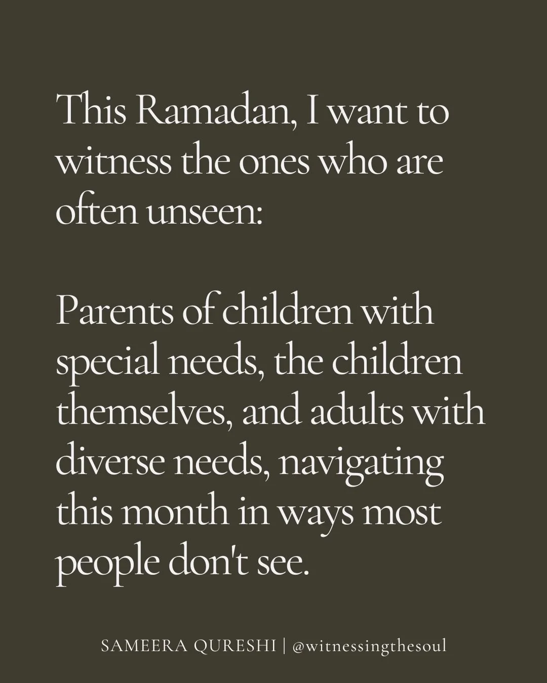 This post is for the families and individuals that Ramadan content often forgets.

The parent who is quietly carrying a worry they haven&rsquo;t fully named yet. The one who just received a diagnosis and is still finding their footing &mdash; grievin