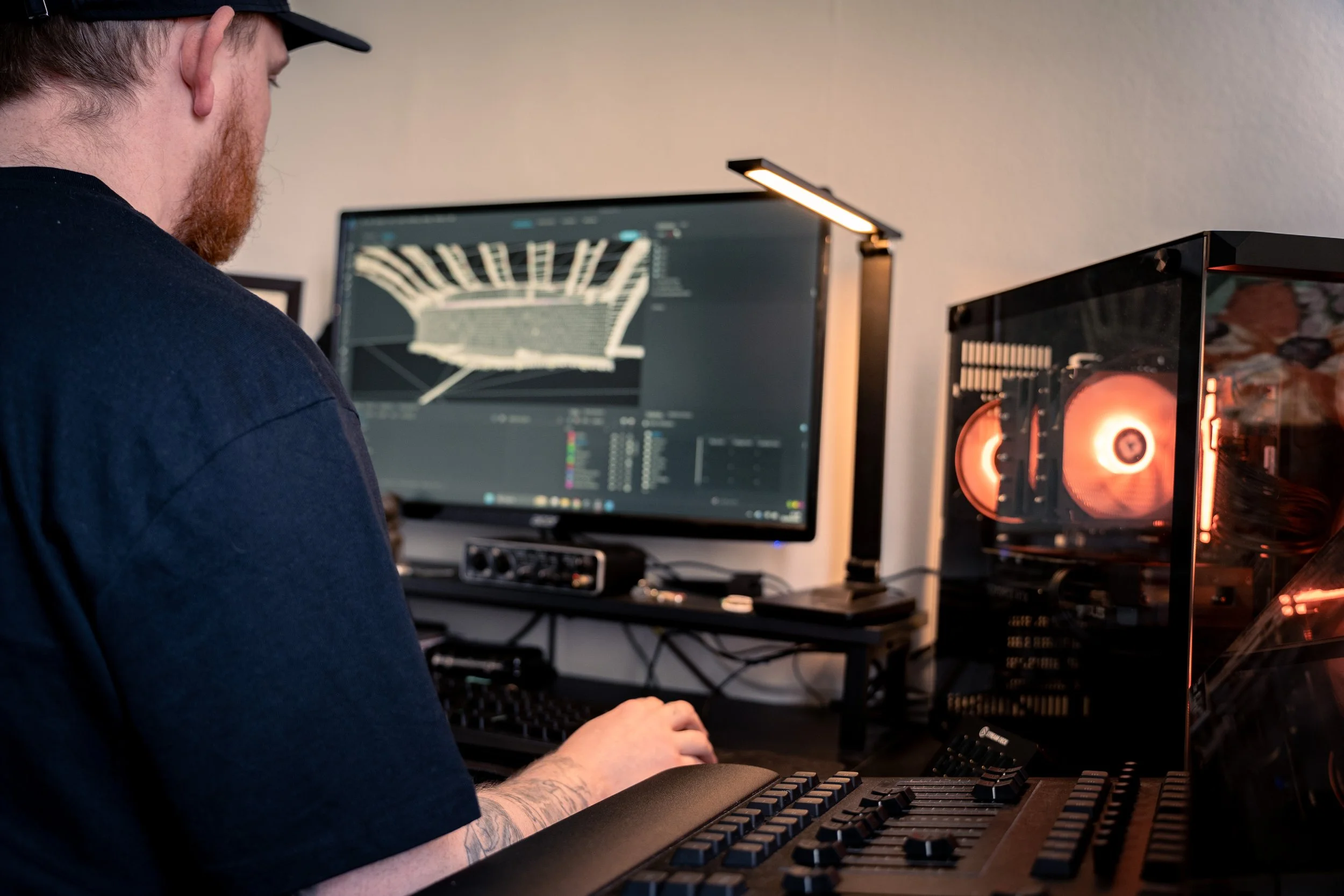 Physics-based materials and accurate fixture photometrics applied.