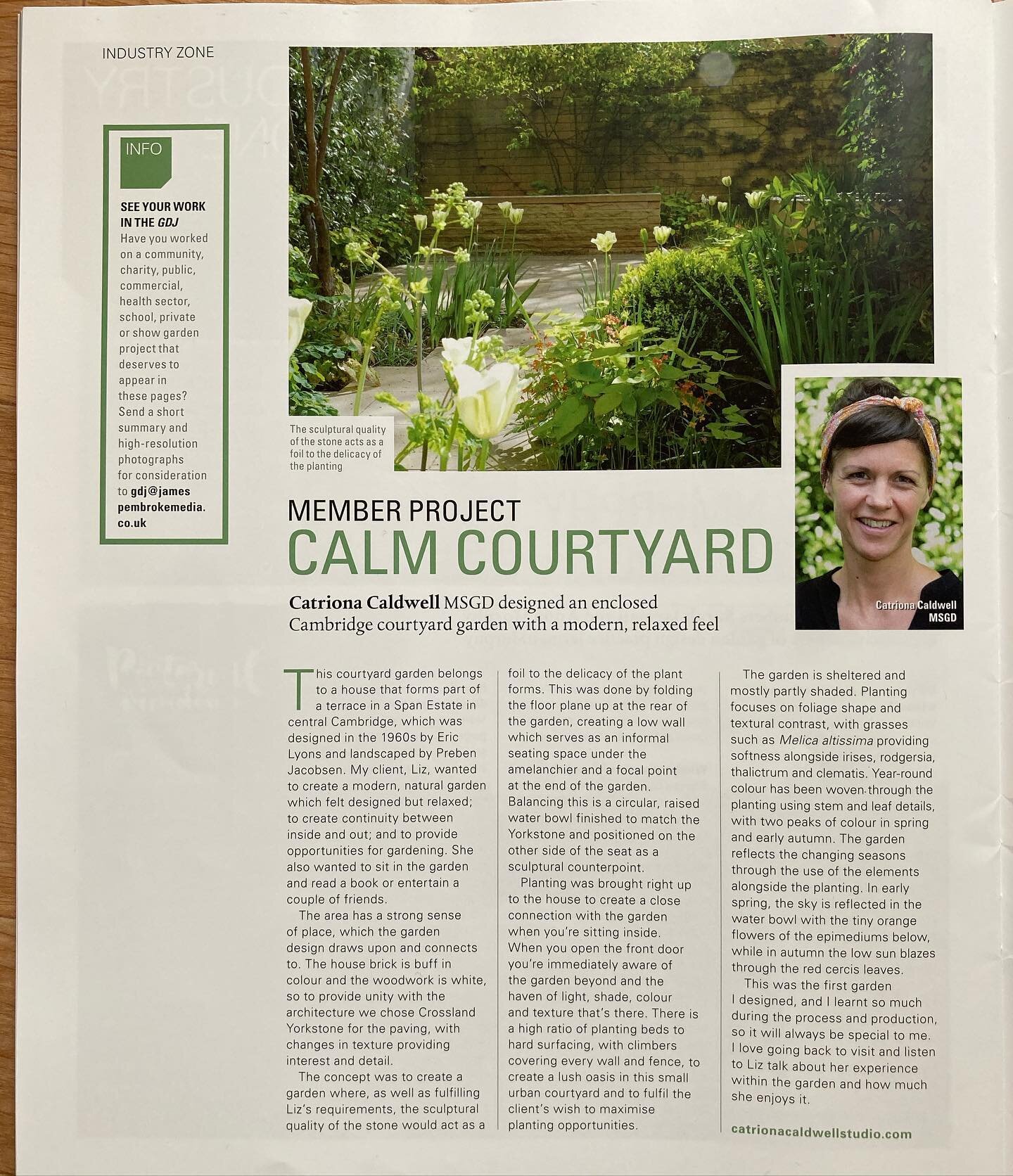 Very happy to be featured in the November issue of Garden Design Journal, talking about one of my Cambridge garden designs. 

Even better to be featured alongside friends from college @jarmanmurphy_am &amp; @jarmanmurphy_sj (hello👋🏼 and thanks for 