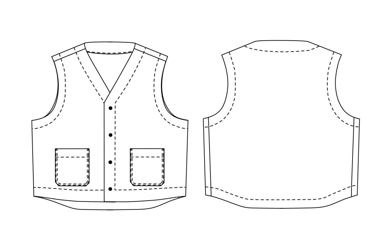 Premium Vector | Halter vest color style women tech pack technical drawing  flat sketch flat drawing vector illustrat