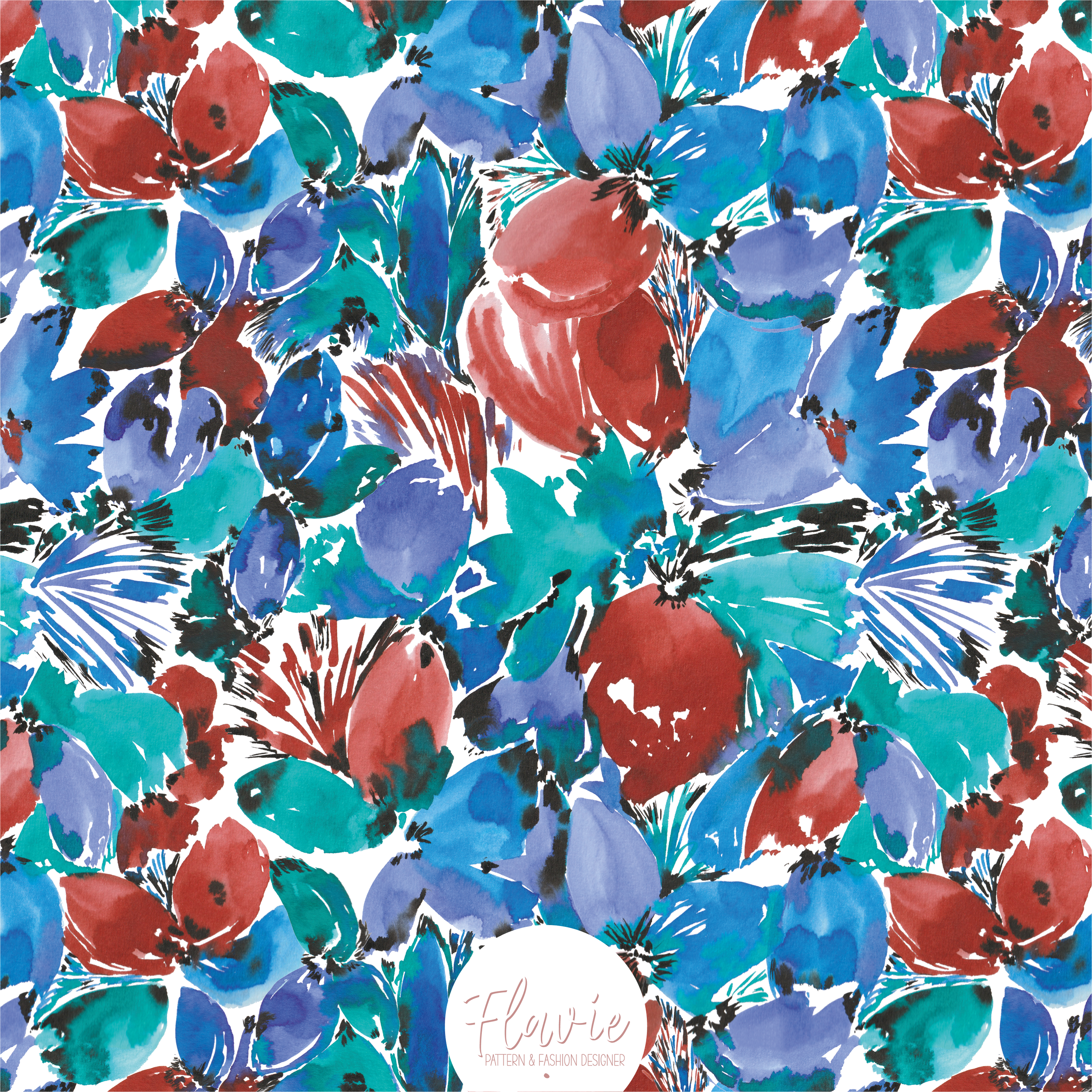 ABSTRACT FLOWERS BY FLAVIE - E23_12