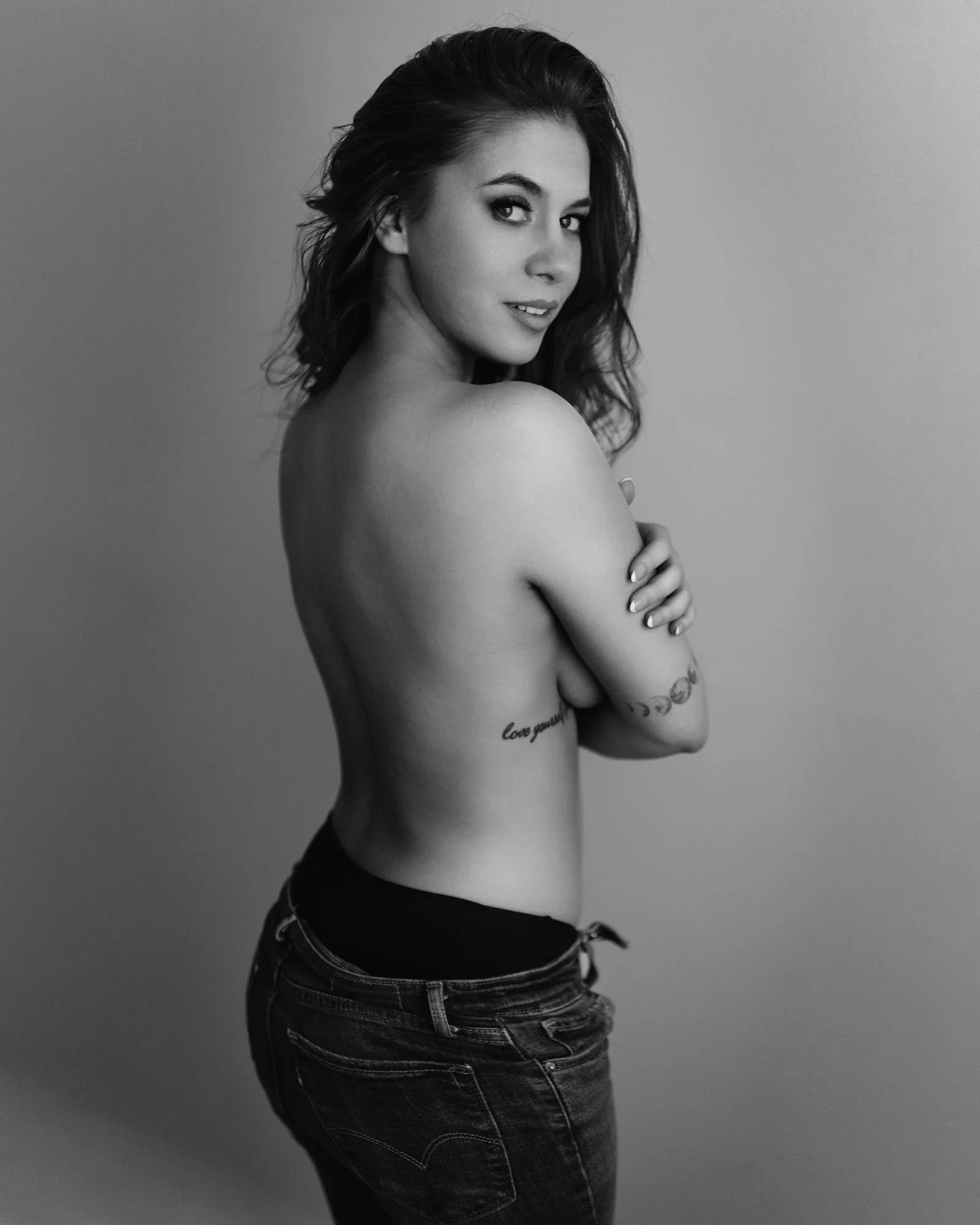 boudoir session with hair and makeup in Albany studio