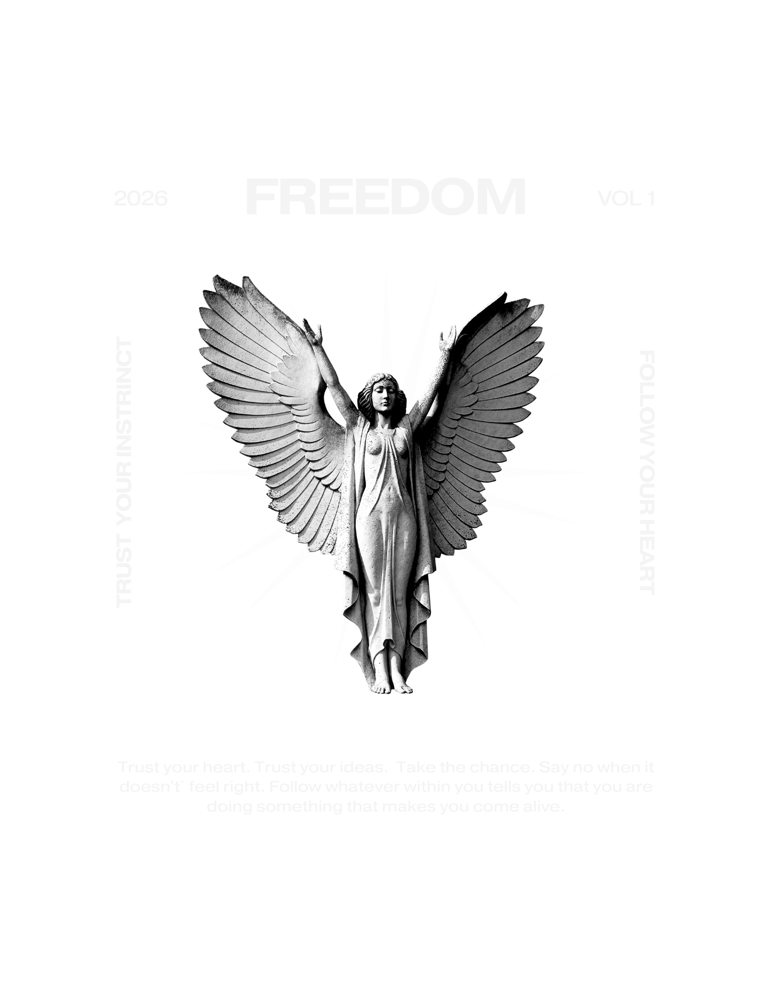 Black White Modern Scupture Typographic Streetwear T-shirt.png