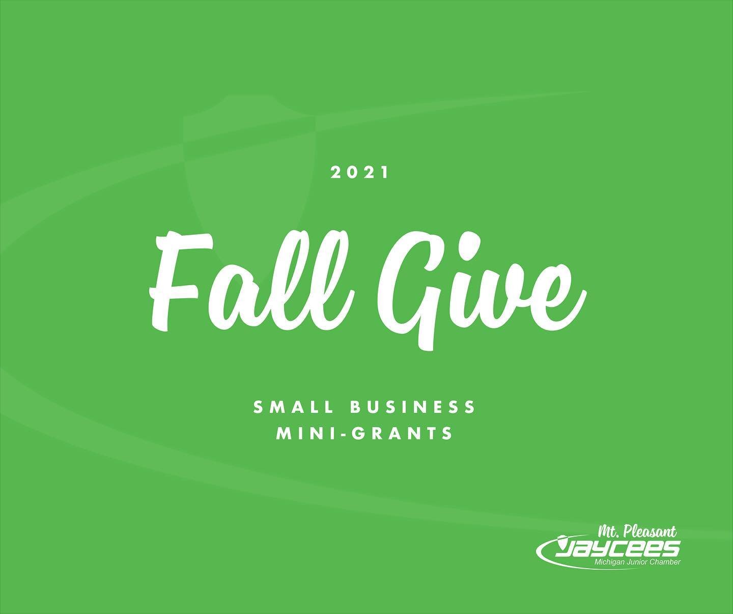 We're excited to share with you that our 2021 Fall Give application is NOW OPEN! During this funding period, we're switching our focus and supporting our local businesses right here in Isabella County who've been hit hard by the ongoing pandemic.

Re