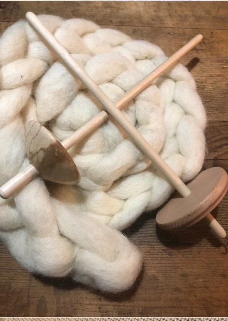 Drop Spindle with Uniquely SuzyB