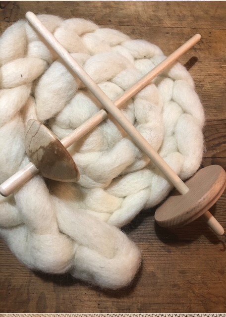 Drop Spindle with Uniquely SuzyB