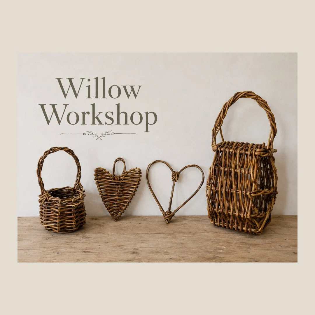 Willow Mini Baskets, Bird Feeders, Hearts And More