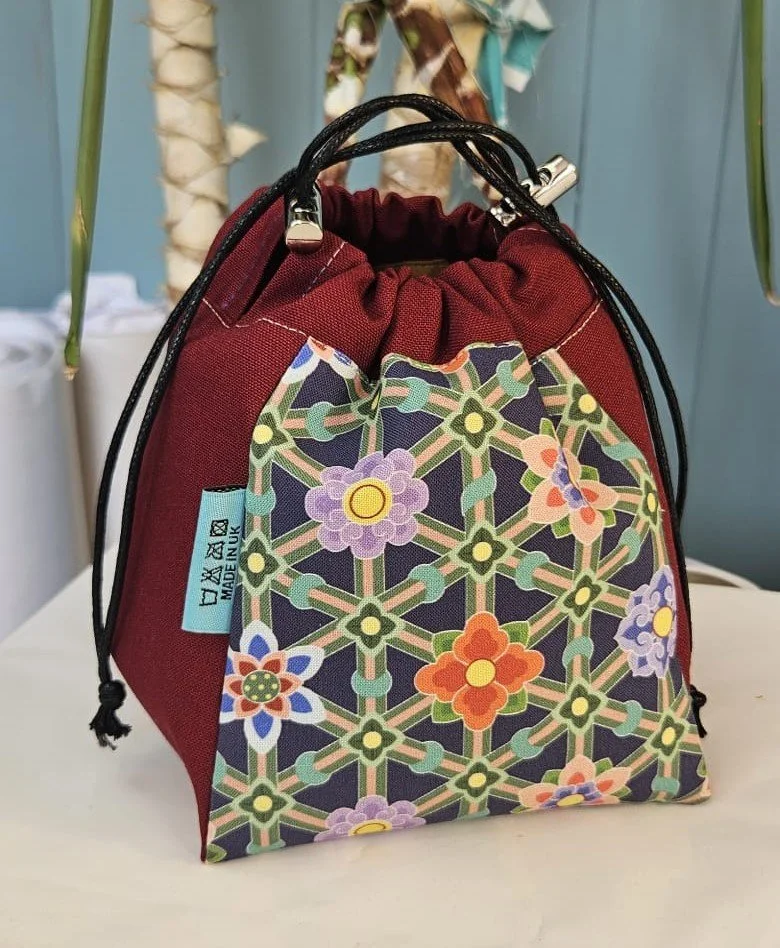 Two Tone Mini Drawstring Bag