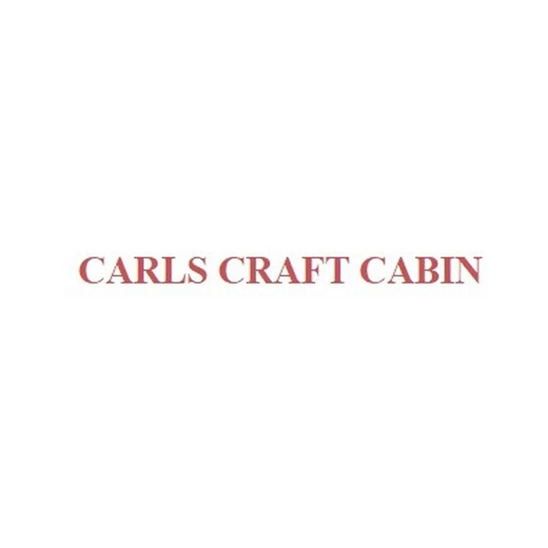 Logo with text 'Carls Craft Cabin' in red, centered on a white background.