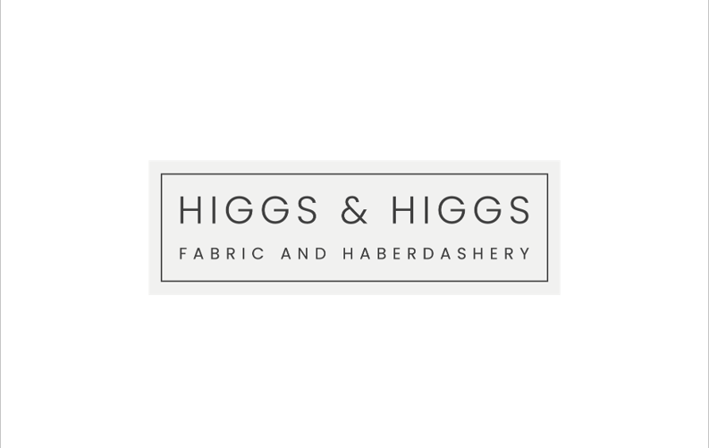 Logo for Higgs & Higgs featuring the text "Fabric and Haberdashery".