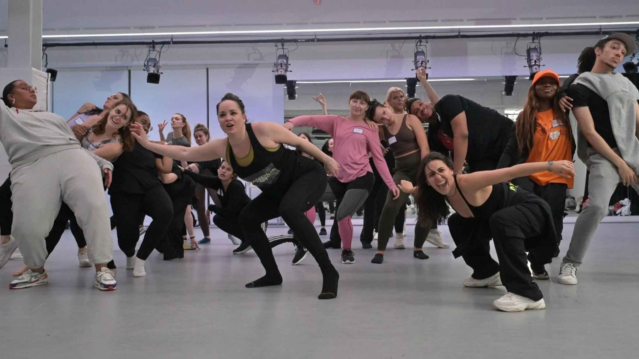 Artists participating in an ASTC movement class