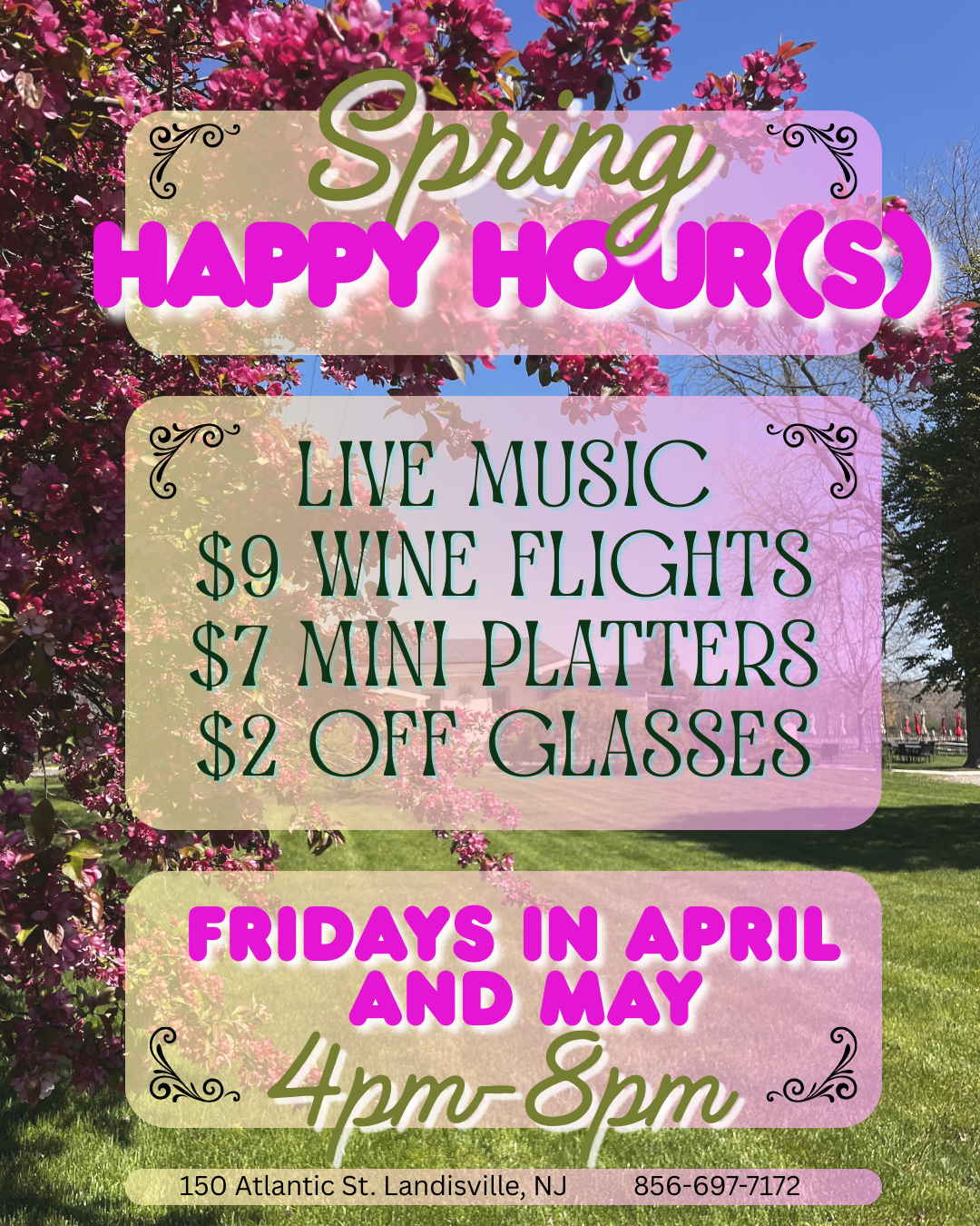 Friday Spring Happy Hours at Bellview Winery 