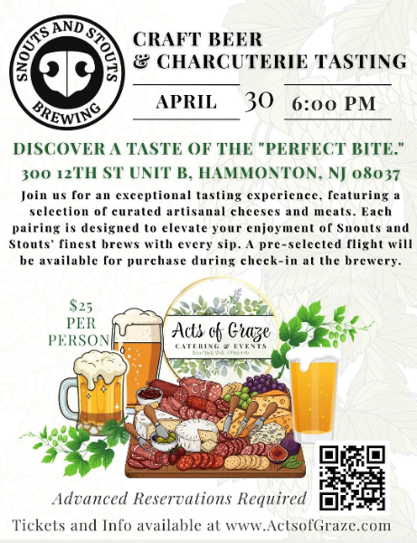 Art of the Graze Beer & Charcuterie Pairing at Snouts & Stouts