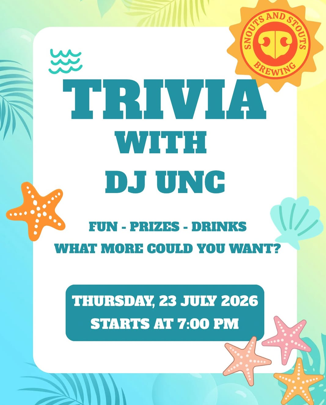 Trivia with DJ Unc at Three 3's Brewing
