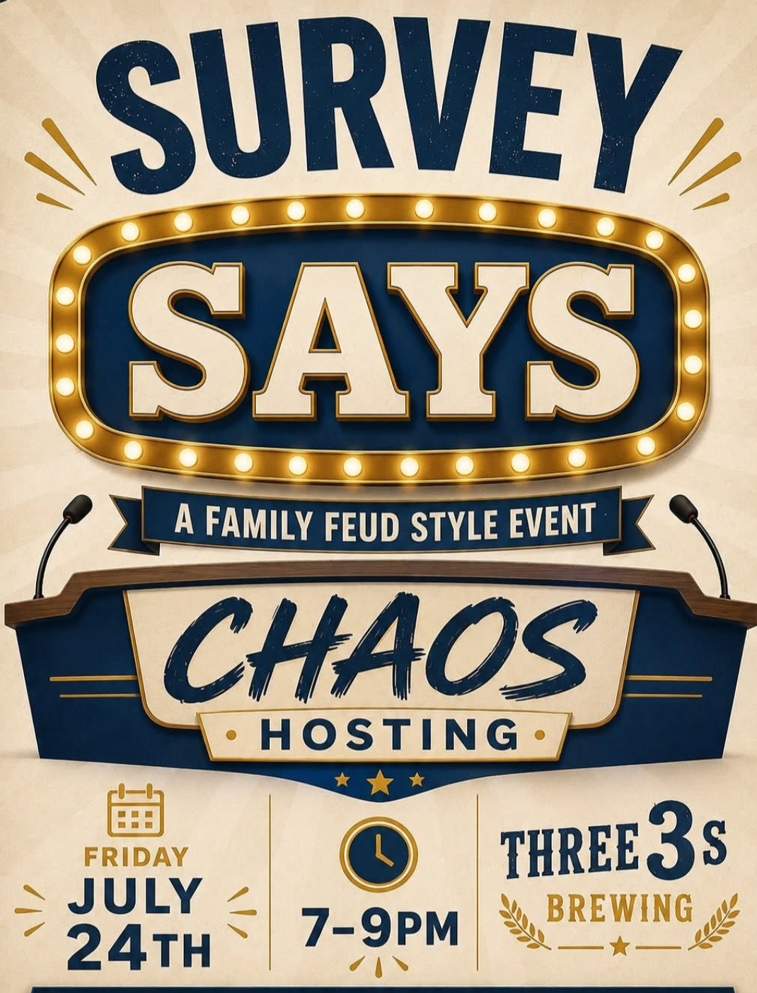 Survey Says at Three 3's Brewing