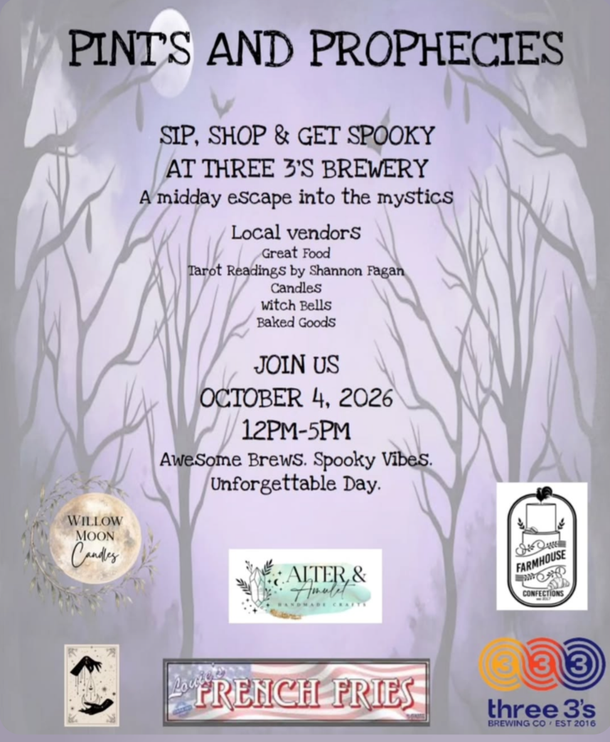 Pints & Prophecies at Three 3's Brewing