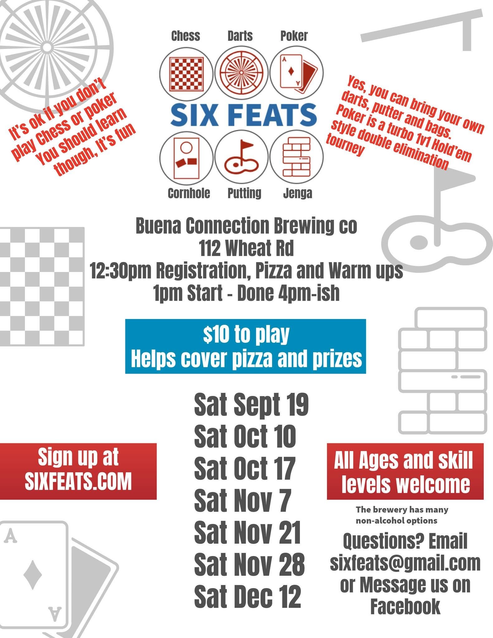 Six Feats at Buena Connection Brewing 