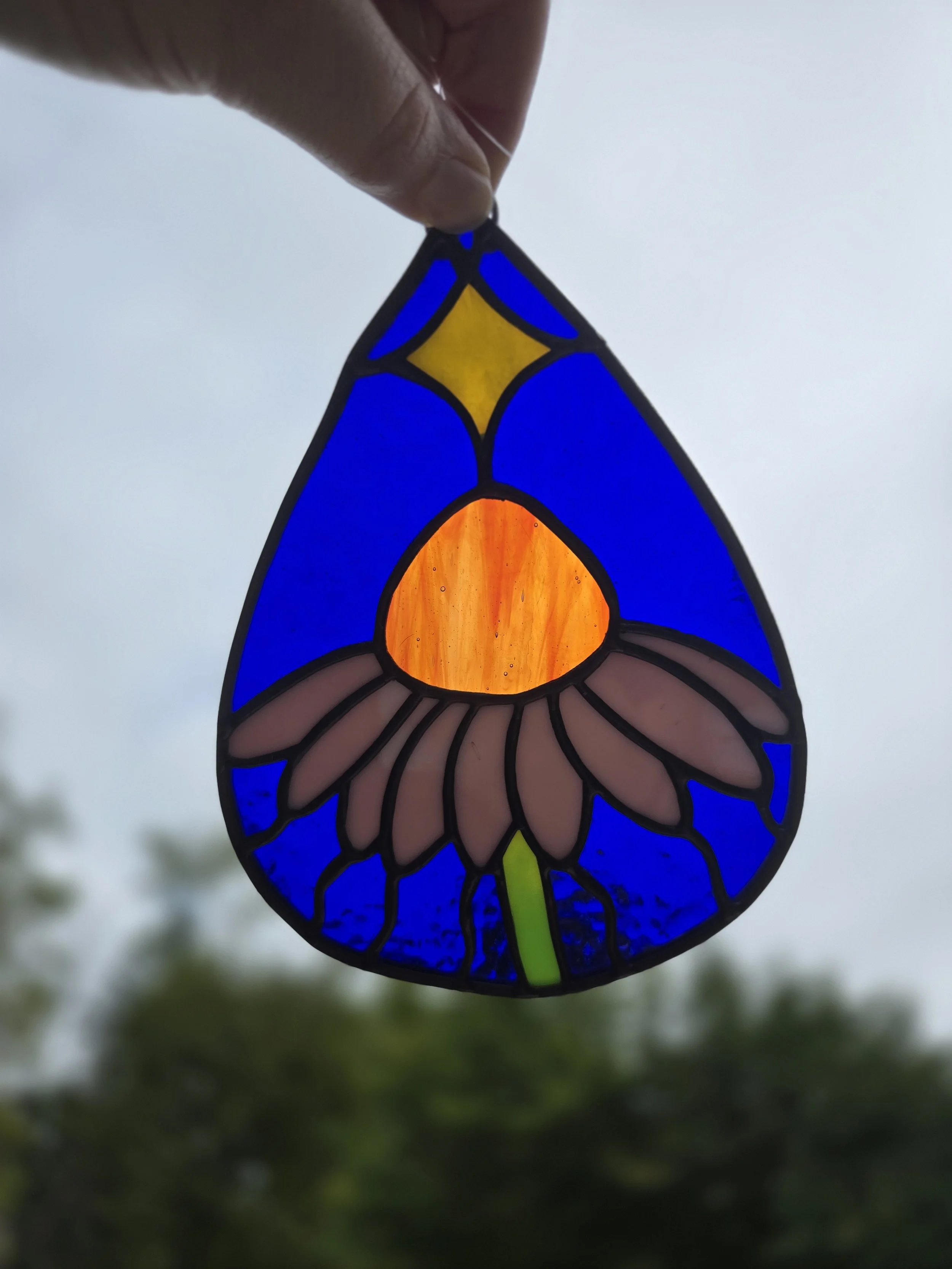 purple coneflower- pollinator teardrop