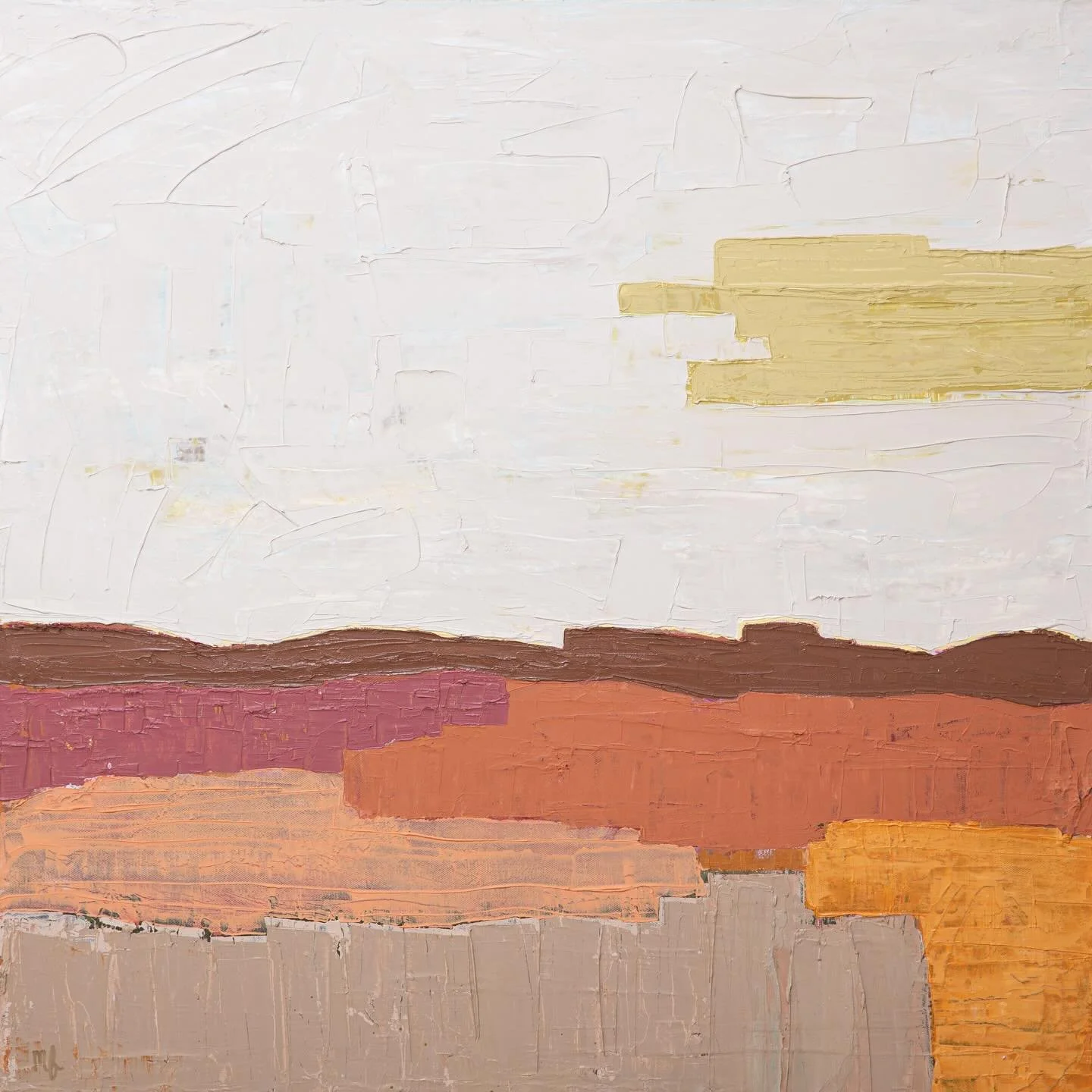 The painting + the inspiration 🤎

In the Arkansas Hills
Cold wax &amp; oil on canvas
30x30 inches