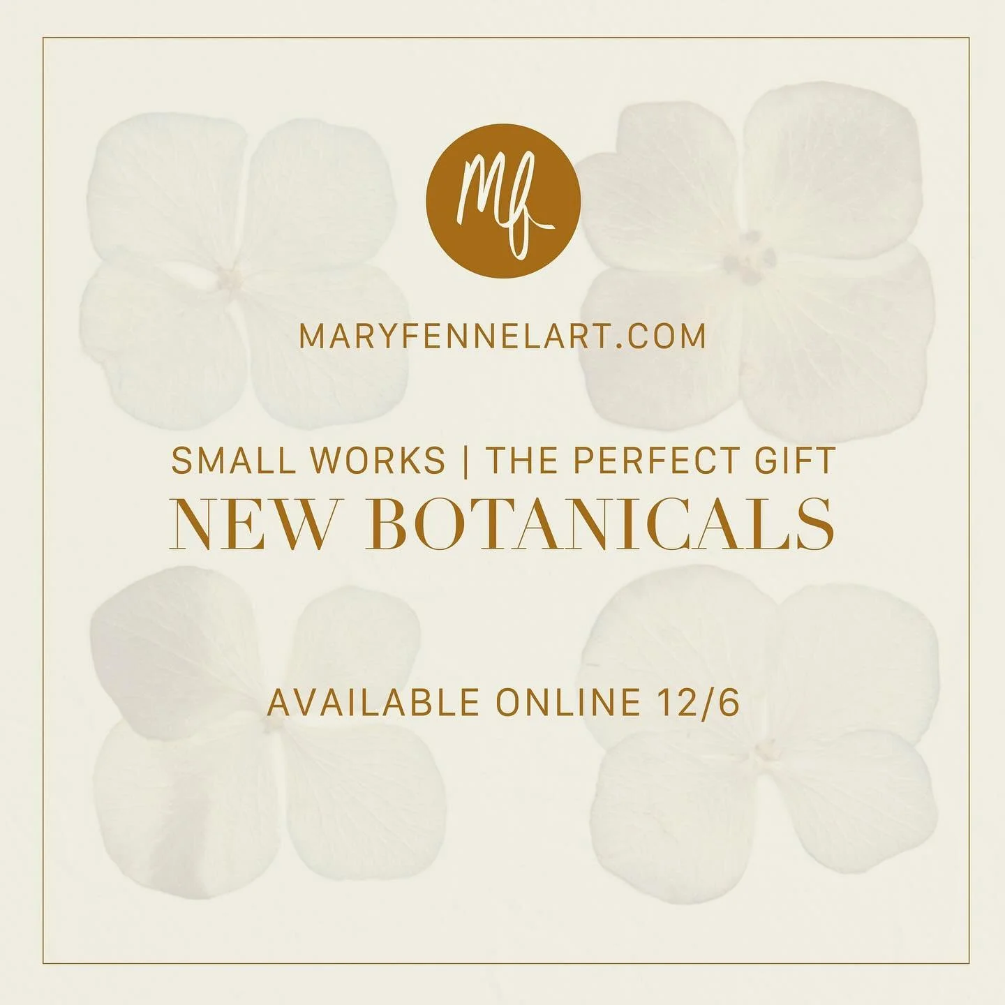 🌿New art 🌿 Botanicals dropping on 12/6! These small works make for the perfect gift! Add to your collection over time. All 6x6 inches. Frame included. 

Available soon at maryfennelart.com