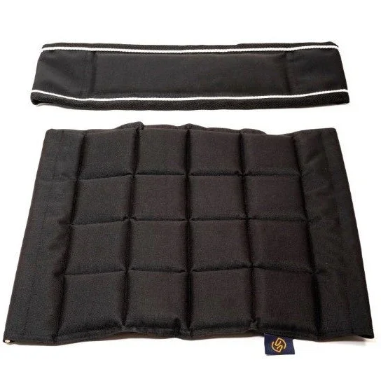 Siège et dossier noir/argentée corde