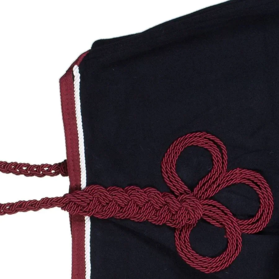 Couvre-reins polaire Greenfield - bleu marine/bordeaux-blanc
