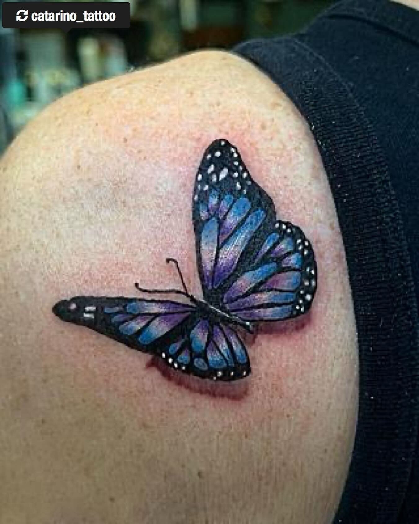 Tomorrow is our first walk in Friday! Catarino and @chloeanne_art will be taking small tattoos on a first come first served basis from 12-7. See you then! 
&mdash;-
Butterfly by @catarino_tattoo