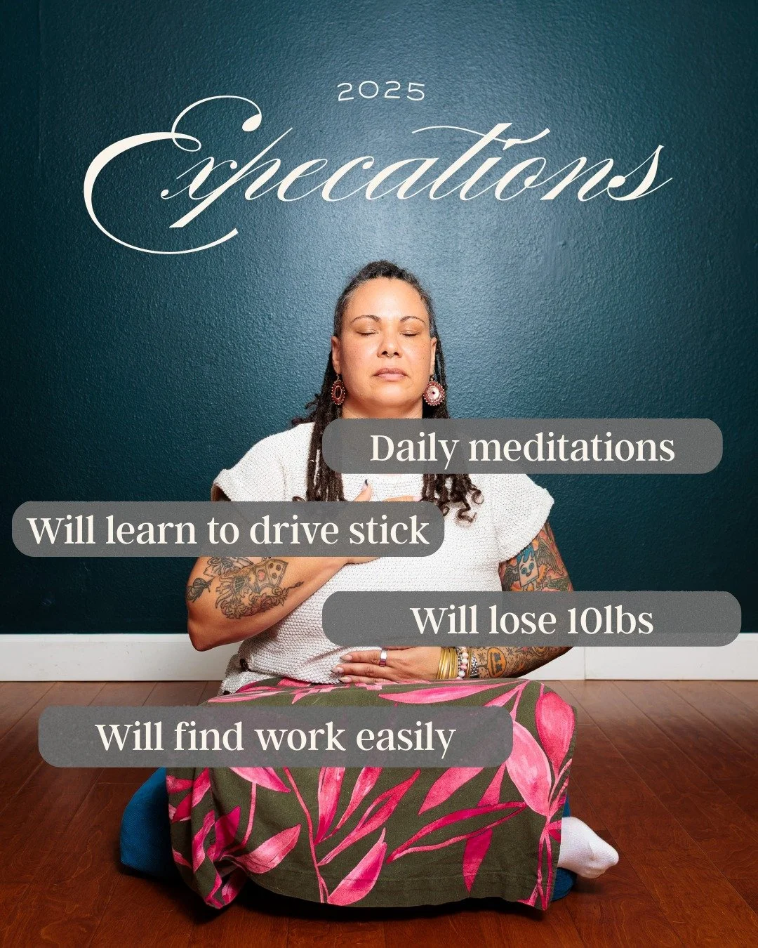 You know, I can't be mad at 2025. 

I may have fell off my personal daily meditation practice, but I lead guided meditations now?! I have wanted to do that for years and didn't think I ever would!

I may have wanted to lose 10lbs, but instead I lost 