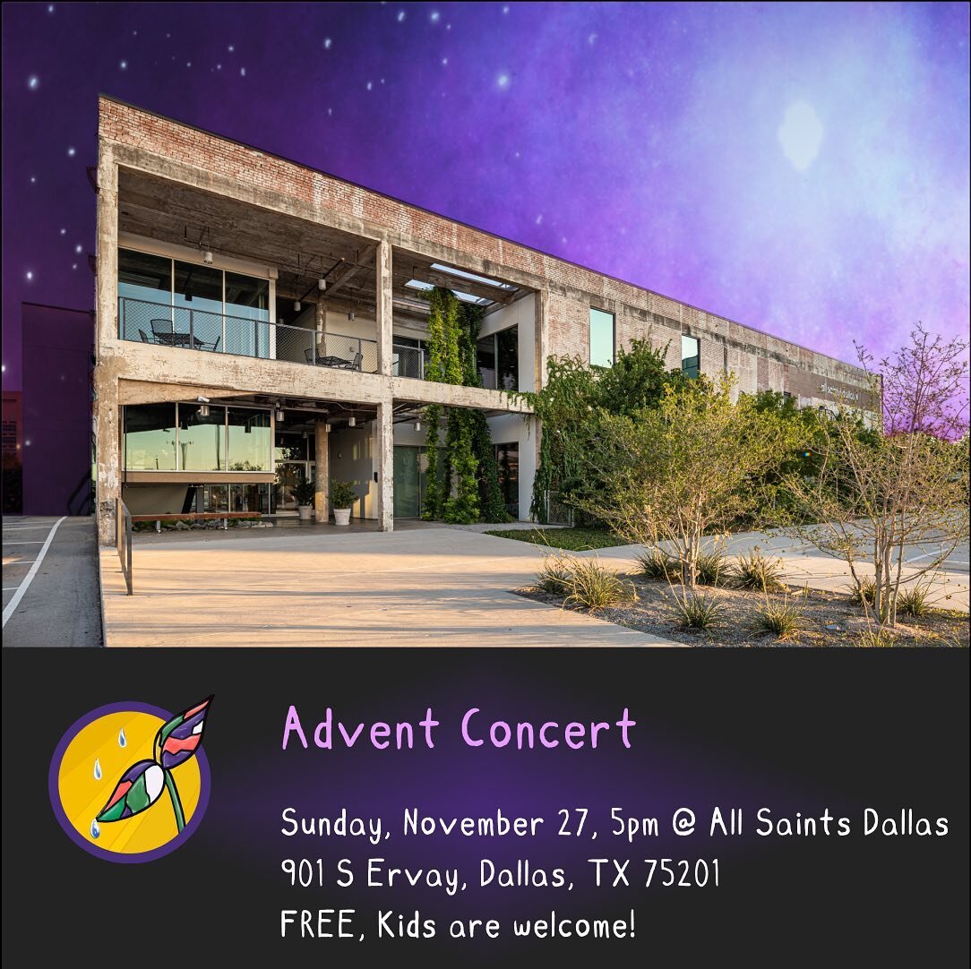 👑🎵Advent Concert // In honor of the first Sunday of Advent, we will be hosting a Daily Prayer Concert at @allsaintsdallas where we&rsquo;ll experience The King is Coming as both song and story! The event will be oriented towards children and paired