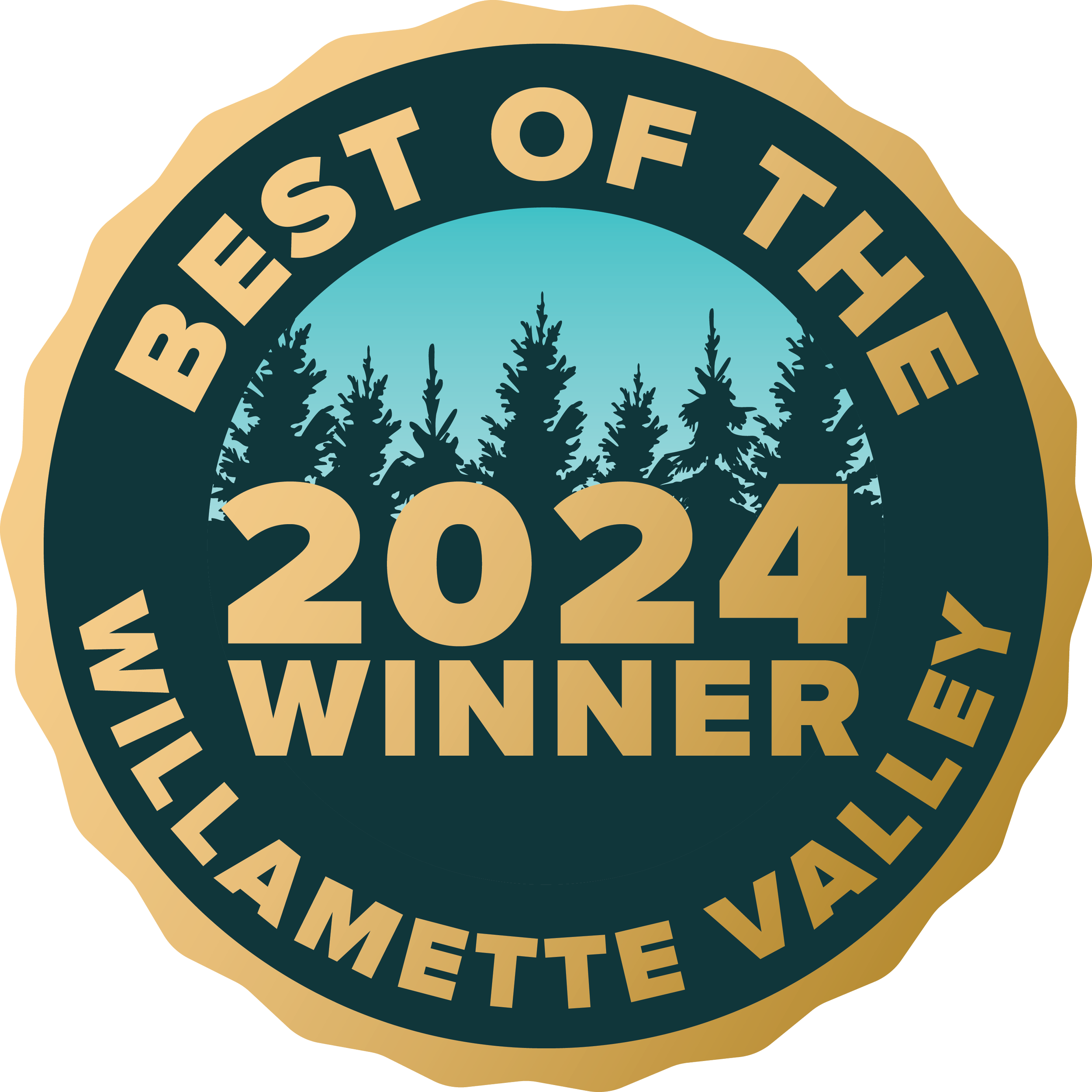 2024 Best of the Willamette Valley Gold Winner Badge