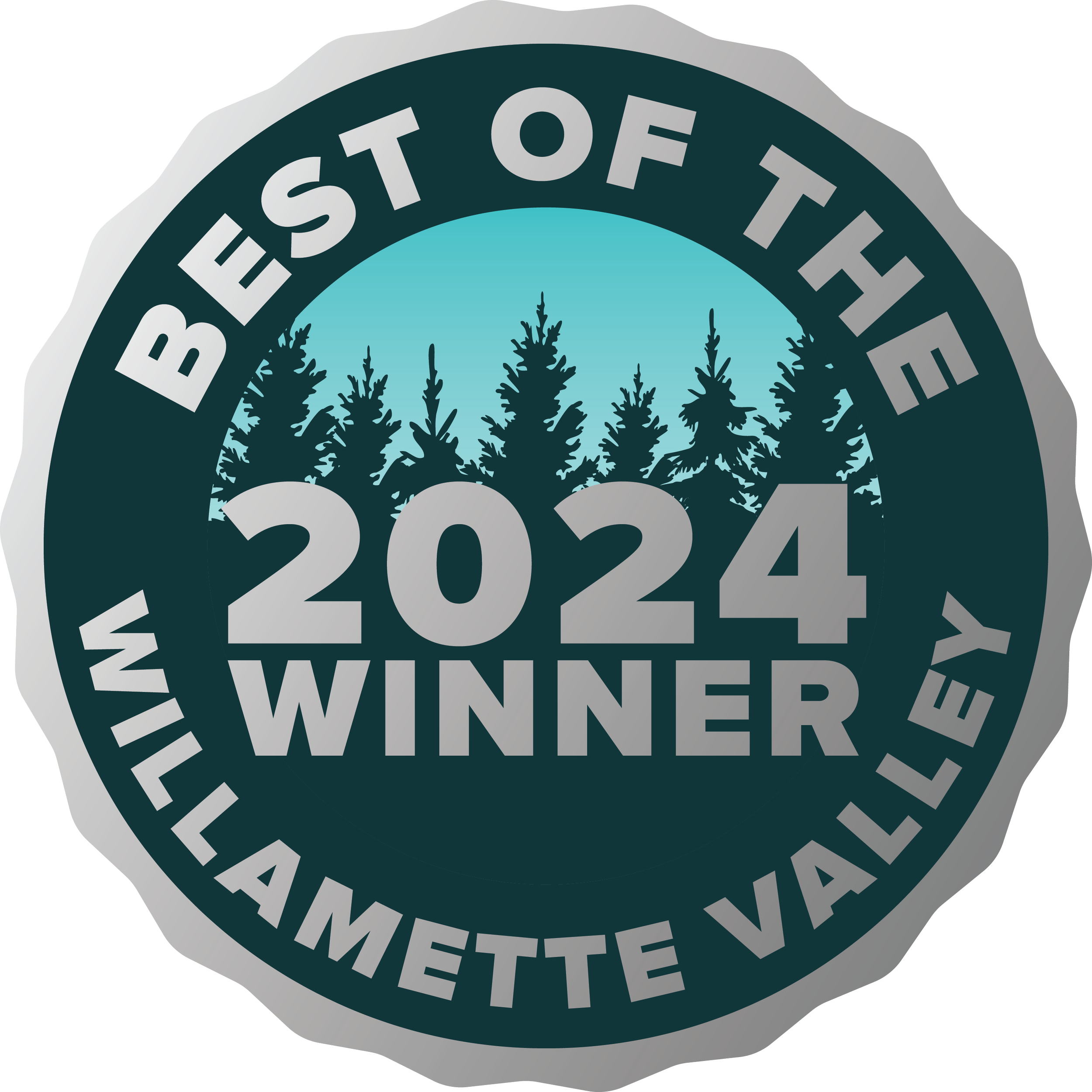 2024 Best of the Willamette Valley Silver Badge