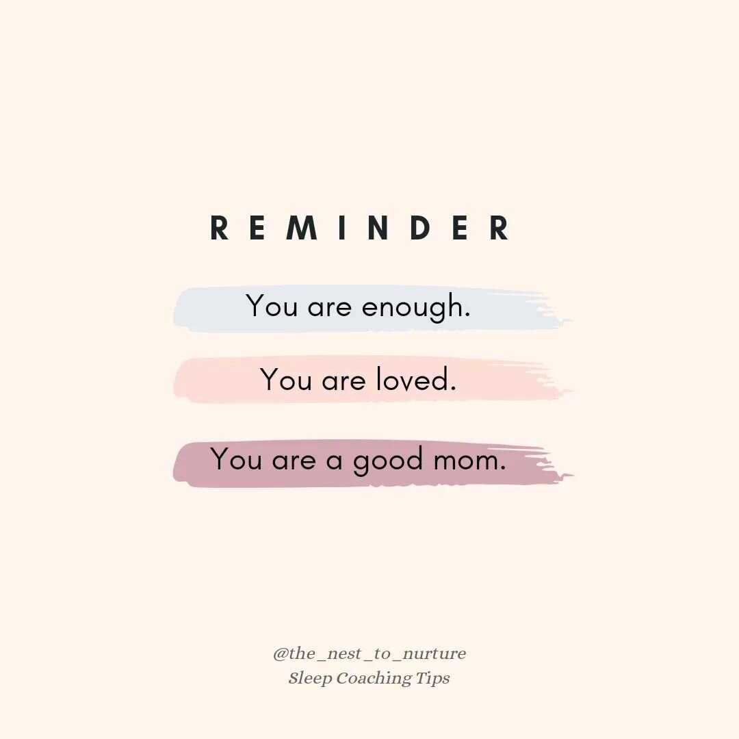 Dear moms, 

Please remember that, 
&bull; You are enough.
&bull; You are loved.
&bull; You are a good mom 💛

Tag or share this to a mom who needs to hear it. 💛

.
.
.
.
.

#babysleeptips #newbornsleep #babysleepingtips #sleeptraining #sleepcoach #