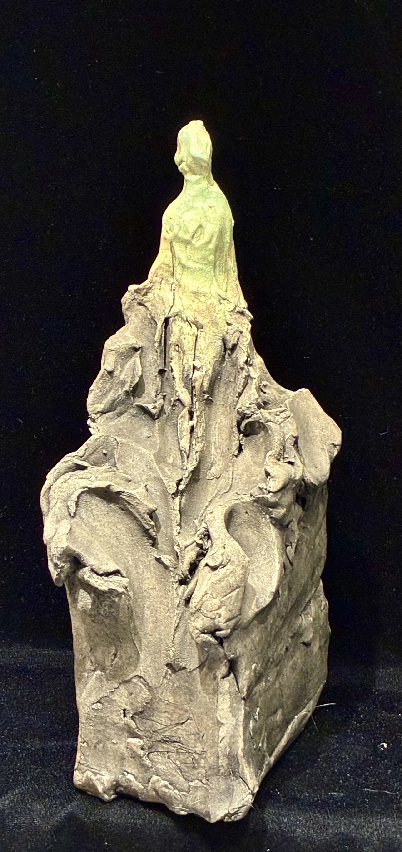 "untitled ", raku, 14 x 6 x 4“