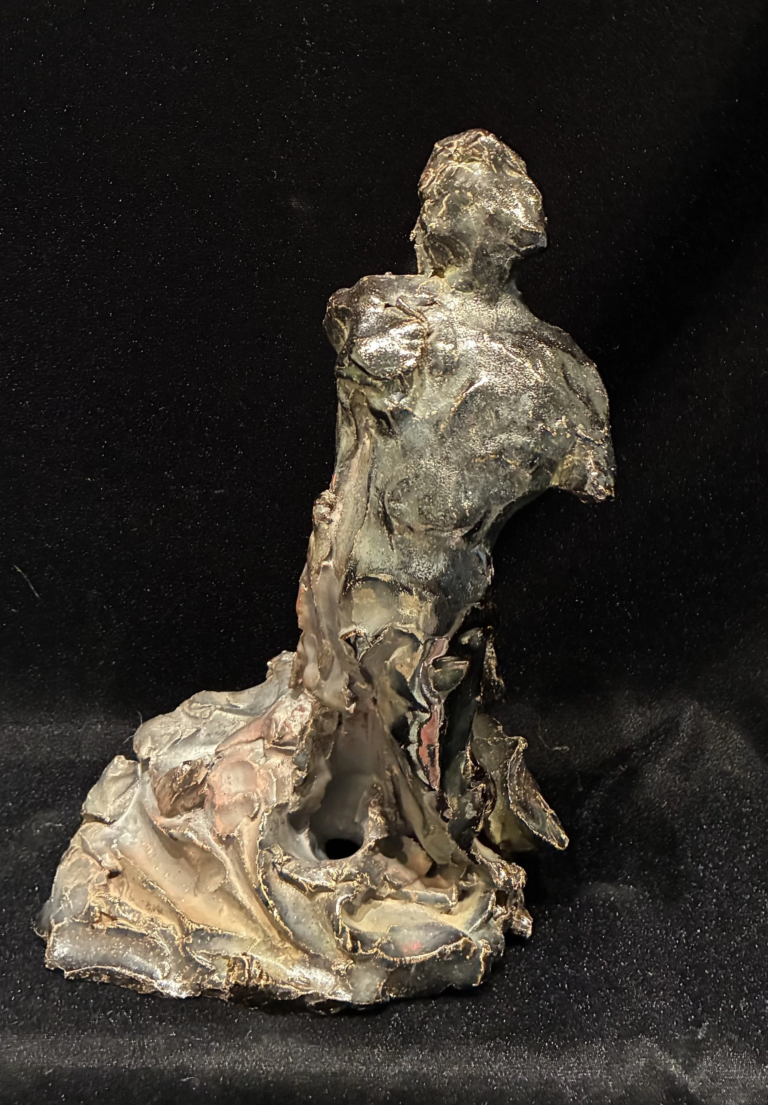 "Terminator", raku, 12 x 8 x 6“